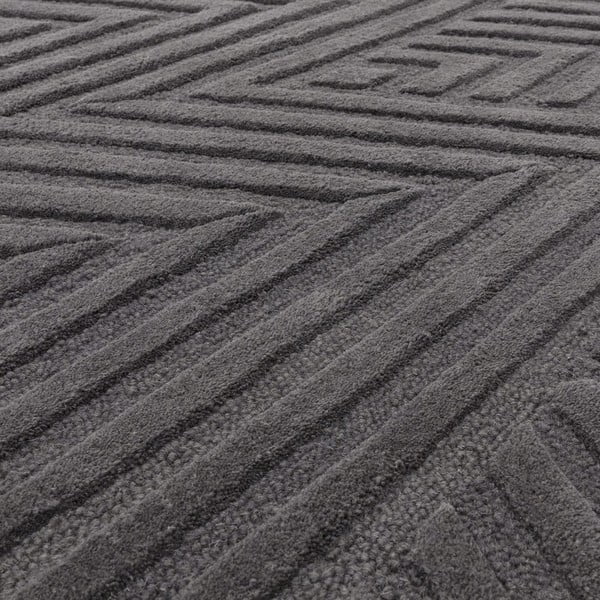 Antracitszürke gyapjú szőnyeg 160x230 cm Hague – Asiatic Carpets-image-2