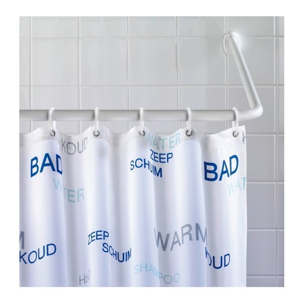 Fehér univerzális sarok zuhanyfüggönyrúd, ø 2 cm - Wenko-image-2