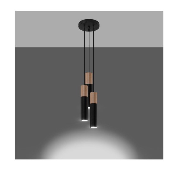 Fekete függőlámpa ø 6 cm Paul – Sollux-image-2