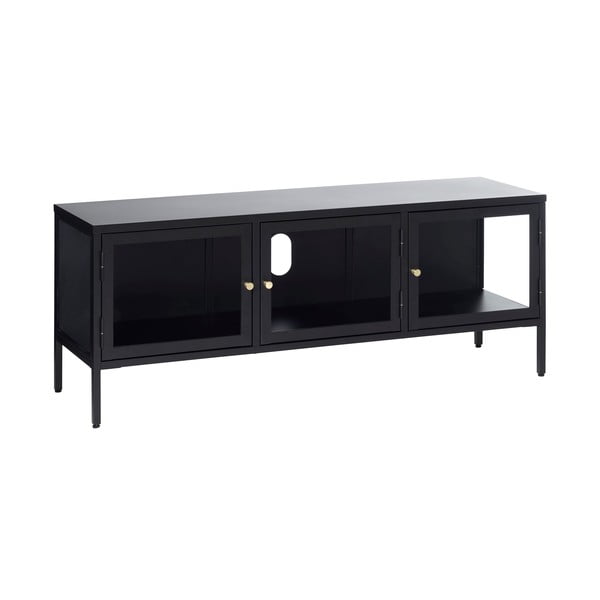 Fekete fém TV-állvány 132x52 cm Carmel – Unique Furniture-image-2