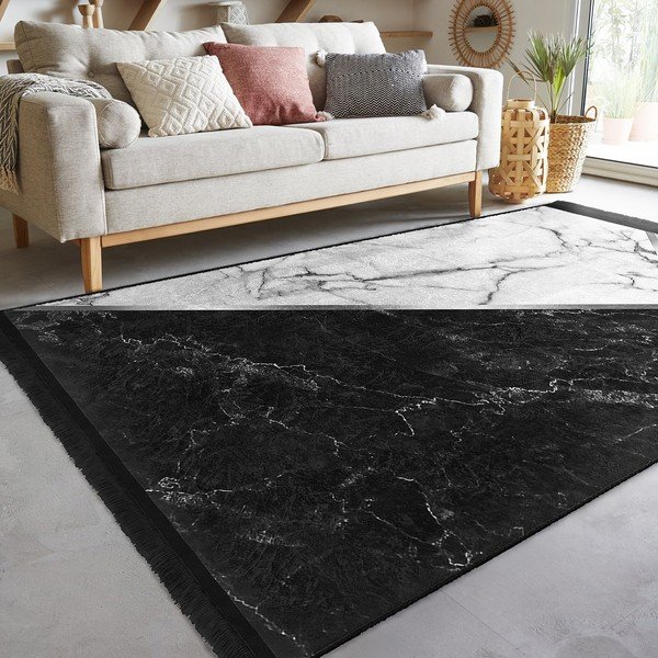 Fehér-fekete szőnyeg 80x150 cm – Mila Home-image-3