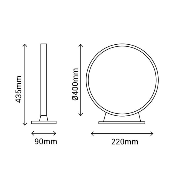 Nala fekete állólámpa, ø 40 cm - SULION-image-4