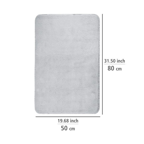 Világosszürke textil fürdőszobai kilépő 50x80 cm Saravan – Wenko-image-2