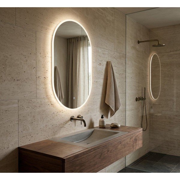 Fali tükör világítással 50x80 cm Eclipse – Bonami Essentials-image-1