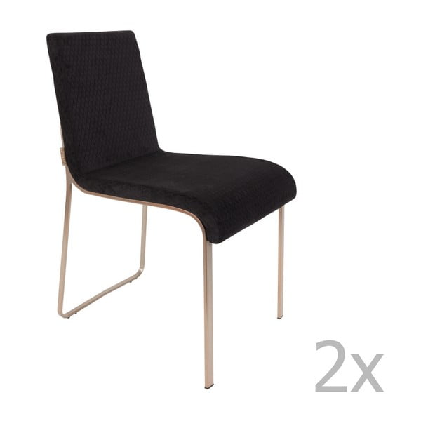 Fiore 2 db-os fekete szék szett - Dutchbone