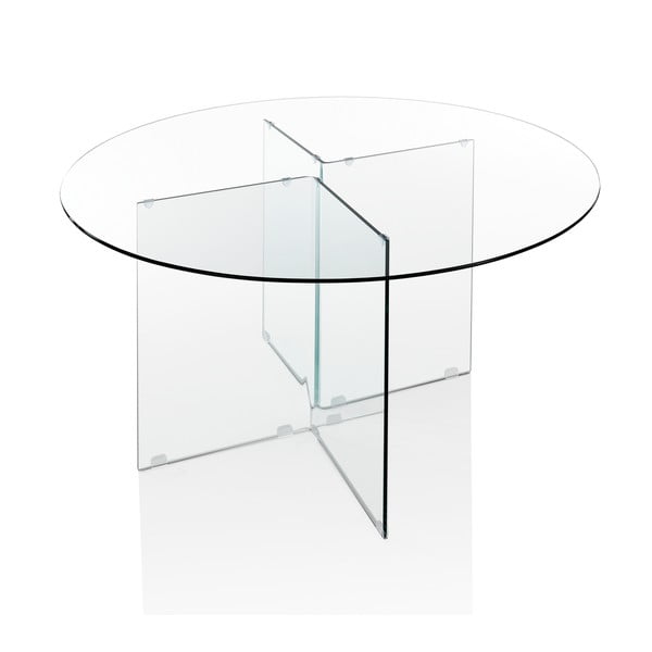 Üveg kerek étkezőasztal ø 130 cm Kaya – Tomasucci-image-3