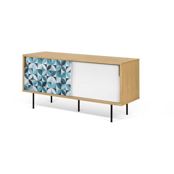 Dann Morocco kisméretű tölgyfa TV-állvány fém lábakkal - TemaHome-image-2