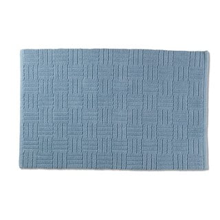 Leana kék pamut fürdőszobai kilépő, 50 x 80 cm - Kela