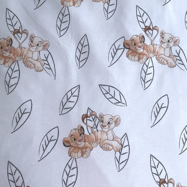 Világossárga egyszemélyes pamut gyerek ágyneműhuzat világító hatással 140x200 cm Lion King "Best friends" – Jerry Fabrics-image-4