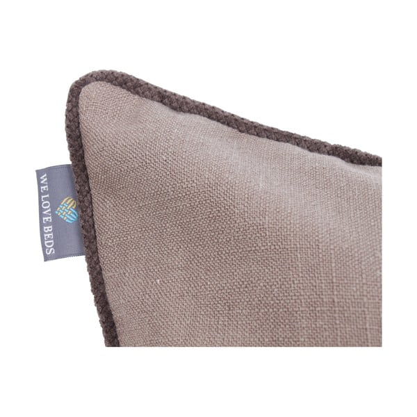 Flax Dark Chocolate sötétbarna párnahuzat, 50 x 50 cm - WeLoveBeds-image-1