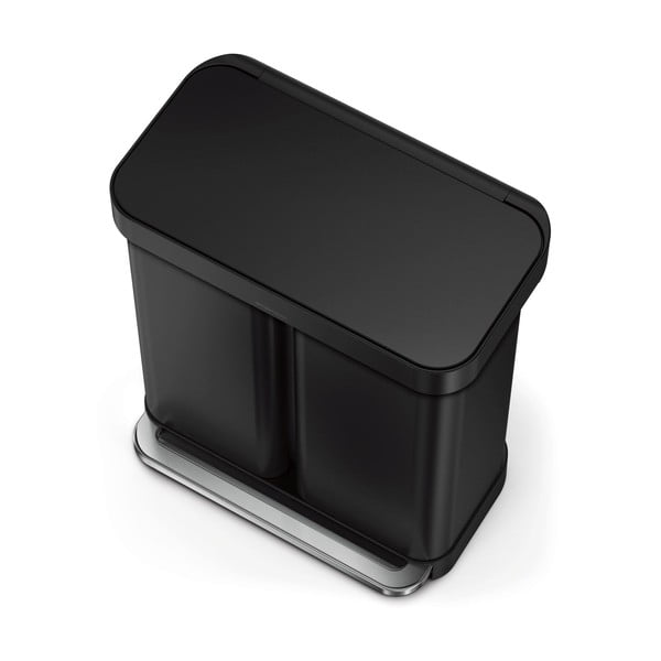 Acél szelektív pedálos szemetes 58 l – simplehuman-image-2