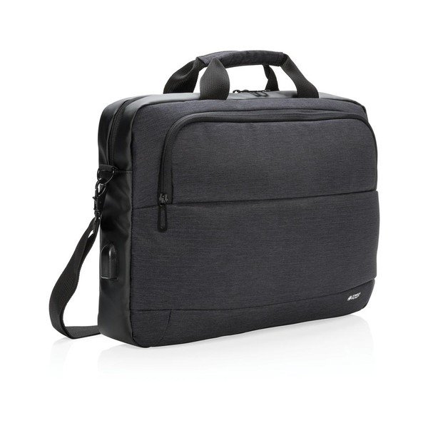 Swiss Peak fekete aktatáska 15'' laptophoz, 8l - XD Design