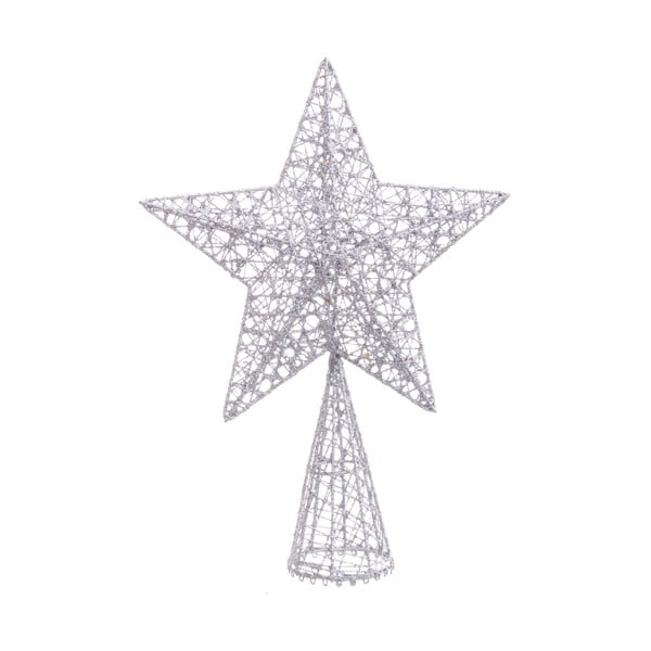 Estrella ezüstszínű karácsonyfa csúcsdísz - Unimasa