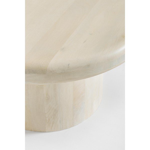 Krémszínű mangófa kerek dohányzóasztal ø 75 cm Lopez – Bizzotto-image-3