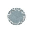 Világoskék mosható kézi szövésű pamut gyerek szőnyeg ø150 cm ABC Vintage Blue – Lorena Canals