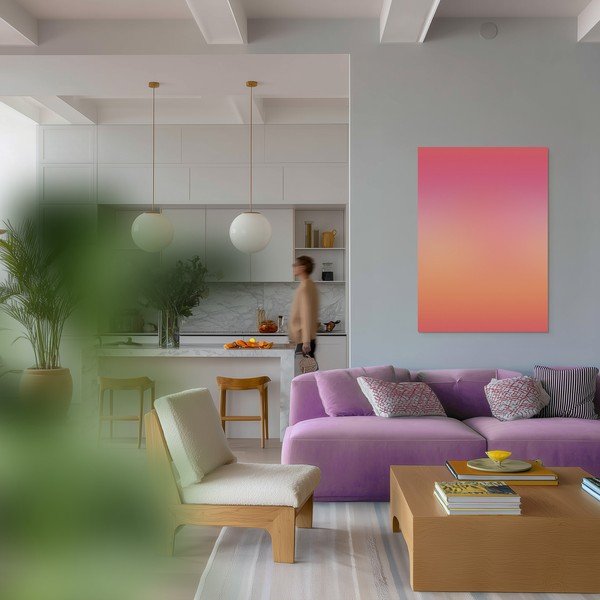 Nyomtatott vászon kép 70x100 cm Pink Aura – Styler-image-2