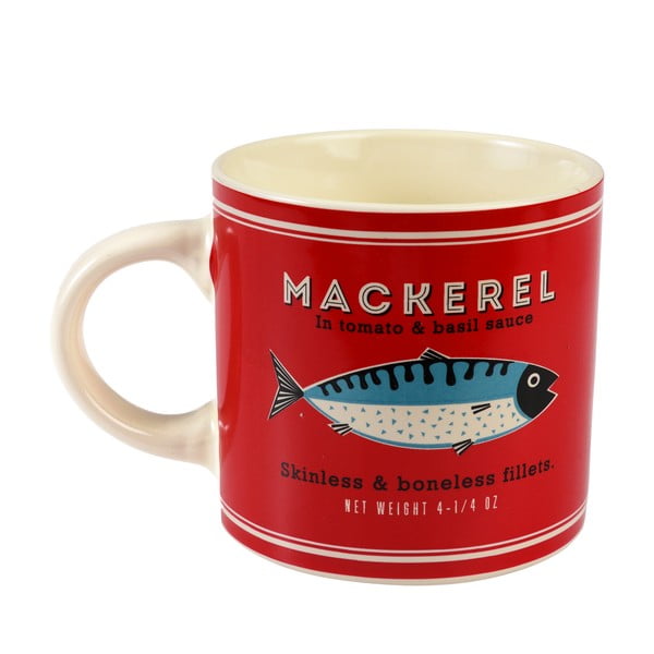 Piros-krémszínű kerámia bögre 350 ml Fish – Rex London