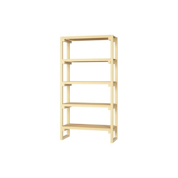 Világossárga bükkfa polcos állvány 94x180x37 cm Noru – noo.ma