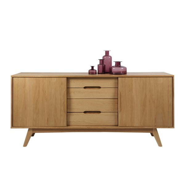 Marte kétajtós komód tölgyfa dekorral 180 x 84 cm - Actona-image-3