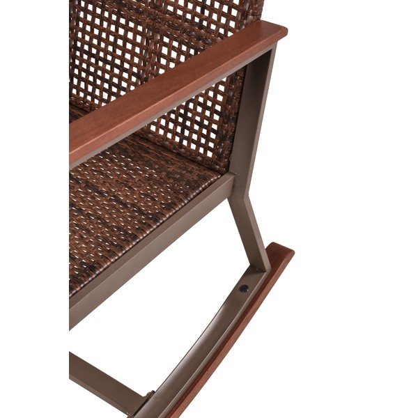 Sötétbarna tömörfa hintaszék asztallal Sinaloa – Garden Pleasure-image-4