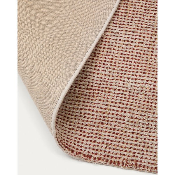 Terrakotta színű kézi szövésű viszkóz szőnyeg 160x230 cm Elvan – Kave Home-image-2