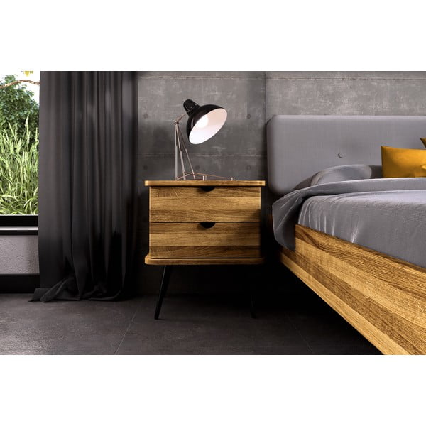 Natúr színű tölgyfa éjjeliszekrény Kula – The Beds-image-4