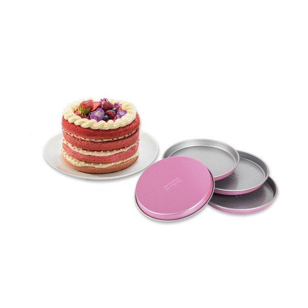 Creative 4 db rózsaszín tortasütő forma, ø 17 cm - Zenker-image-1