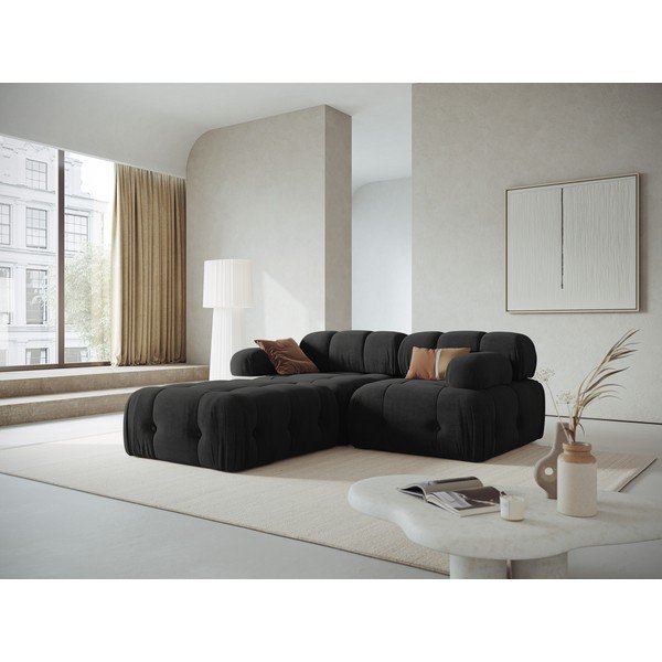 Fekete sarokkanapé Ferento – Cosmopolitan Design-image-2