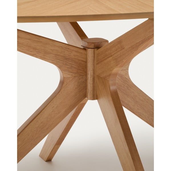 Étkezőasztal tölgyfa dekoros asztallappal 110x180 cm Naanim – Kave Home-image-4