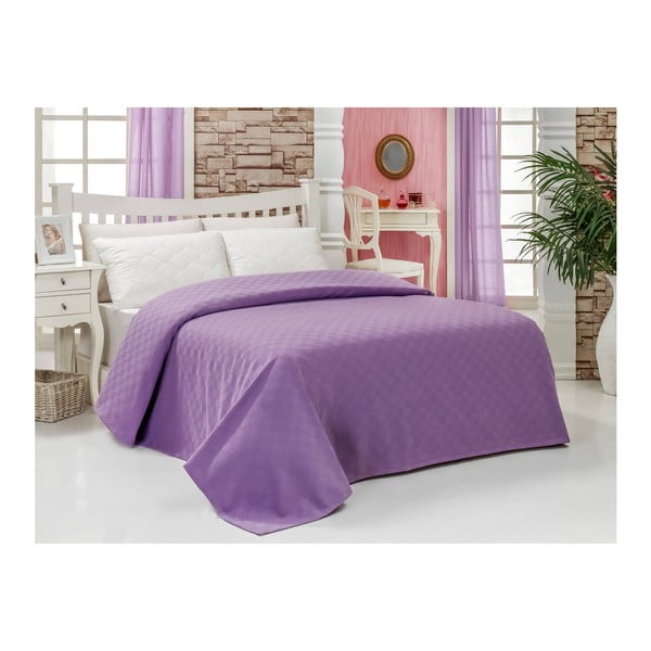 Parela lila színű könnyű pamut ágytakaró, 200 x 240 cm