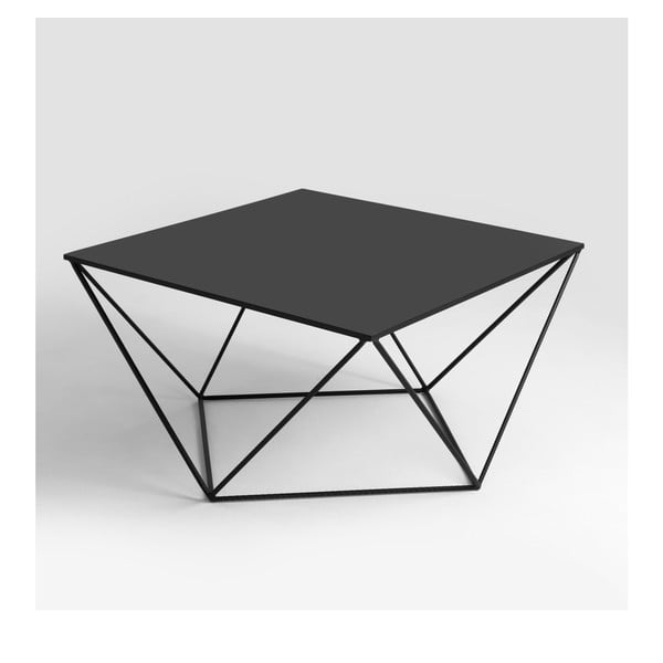 Daryl fekete dohányzóasztal, 80 x 80 cm - Custom Form