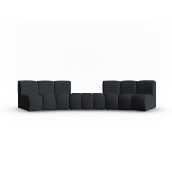 Fekete kanapé 367 cm Lupine – Micadoni Home