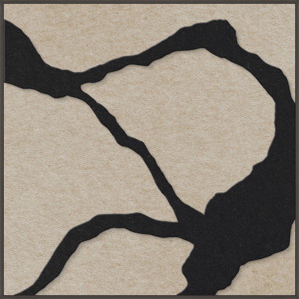 3D-s keretezett-akusztikus kép 102x102 cm Quiet Friction 1 – Malerifabrikken