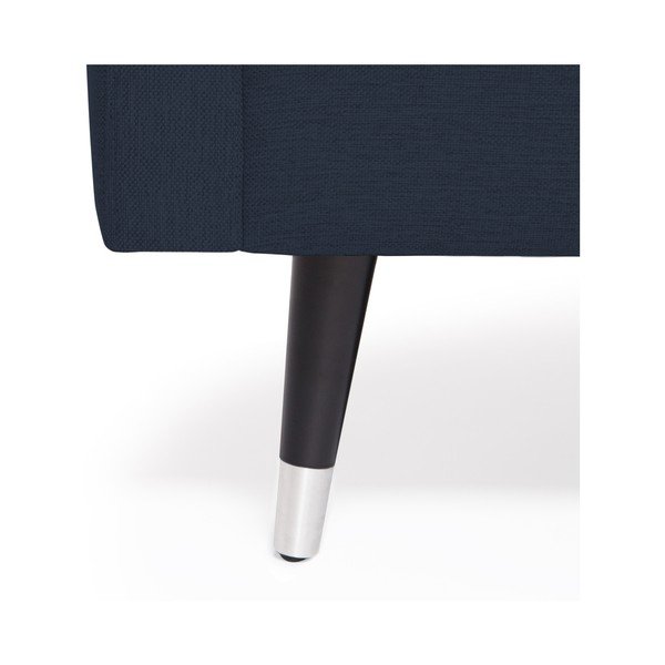 Meyer tengerészkék 3 személyes kanapé, ezüstszínű lábakkal - Vivonita-image-3