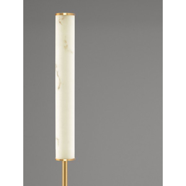 Fehér-sárgaréz színű LED állólámpa márvány dekorral (magasság 140 cm) Nolia – Nova Luce-image-1