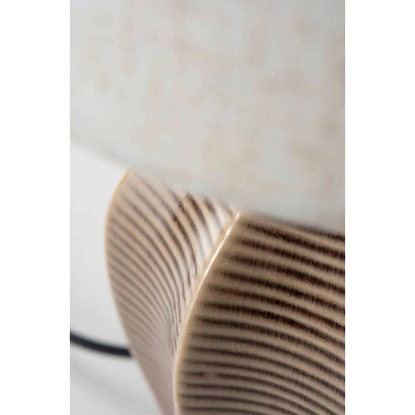 Bézs-sötétbarna kerámia asztali lámpa (magasság 34 cm) Wera – Jotex-image-4