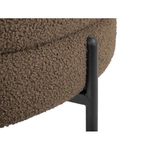 Szürkésbarna buklé fotel Noble – Leitmotiv-image-1