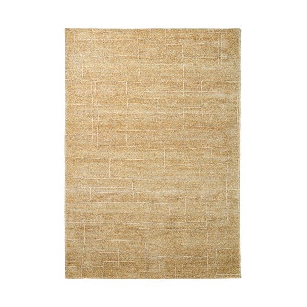 Mustársárga kézi szövésű szőnyeg 200x300 cm Eloda – Kave Home