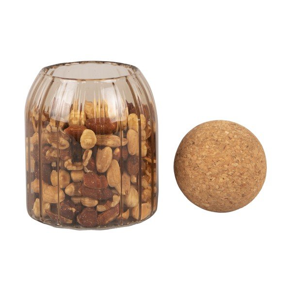 Gem barna üveg doboz parafa fedéllel, magasság 14 cm - PT LIVING-image-2