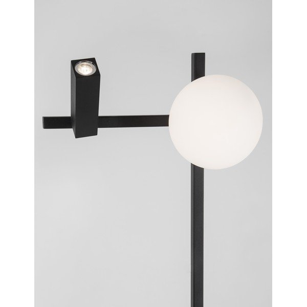 Fehér-fekete fém LED állólámpa hajlítható szerkezettel üveg búrával (magasság 150 cm) Joline – Nova Luce-image-4