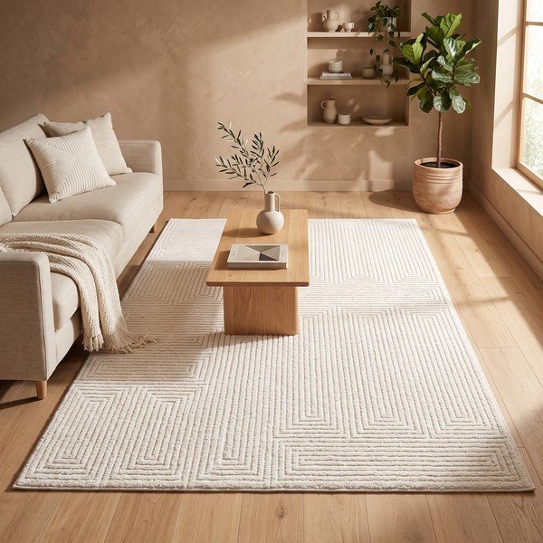 Krémszínű szőnyeg 200x290 cm Labyrinth – ESTE-image-2