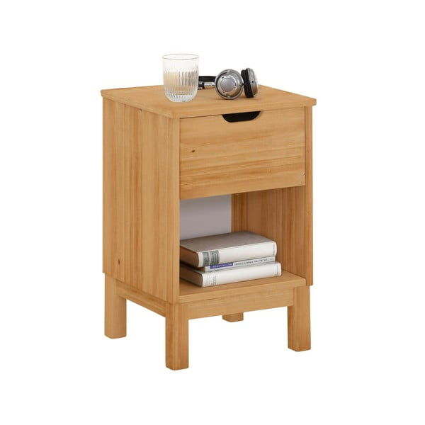 Natúr színű borovi fenyő éjjeliszekrény Post – Støraa-image-2