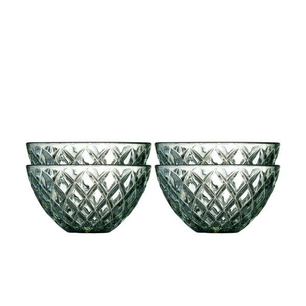 Zöld üveg tálka szett 4 db-os 325 ml Sorrento – Lyngby Glas