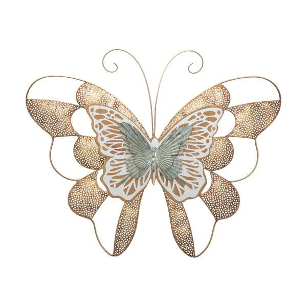 Butterfly Wood A fali fémdekoráció, 59,5 x 45,5 cm - Mauro Ferretti