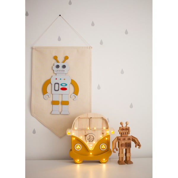 Van narancssárga borovi fenyő asztali lámpa, magasság 29 cm - Little Lights-image-1