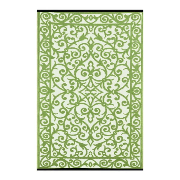 Gala zöld-bézs, kül- és beltérre is alkalmas, kétoldalas szőnyeg, 150 x 240 cm - Green Decore