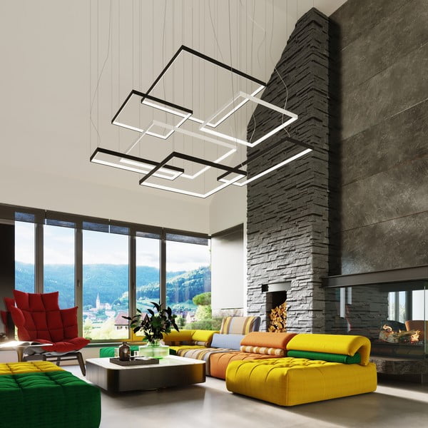 Fekete fém LED függőlámpa TUULA – Thoro-image-4