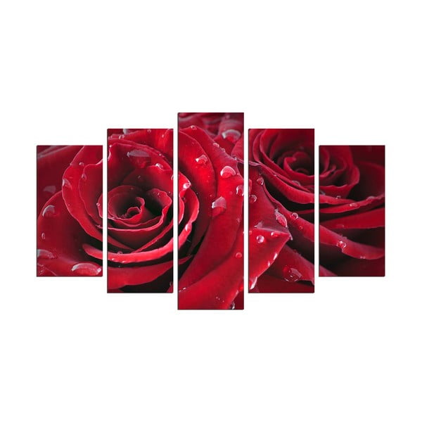 Red Rose többrészes kép, 110 x 60 cm