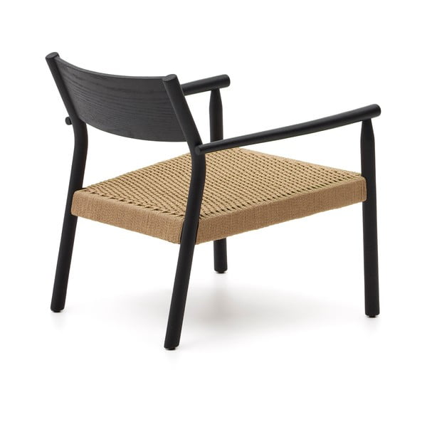 Fekete szőtt fotel Yalia – Kave Home-image-4