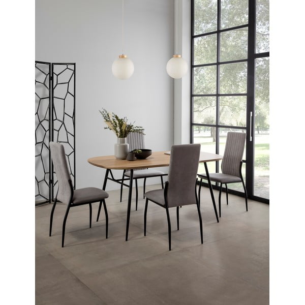 Mirta étkezőasztal tölgyfa dekoros asztallappal - Marckeric-image-1